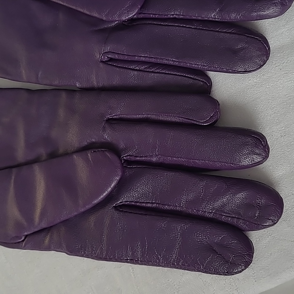 Lthr Gloves - cashmere/wool lining - Picture 6 of 9